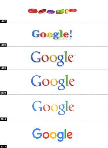 Google logo design through time