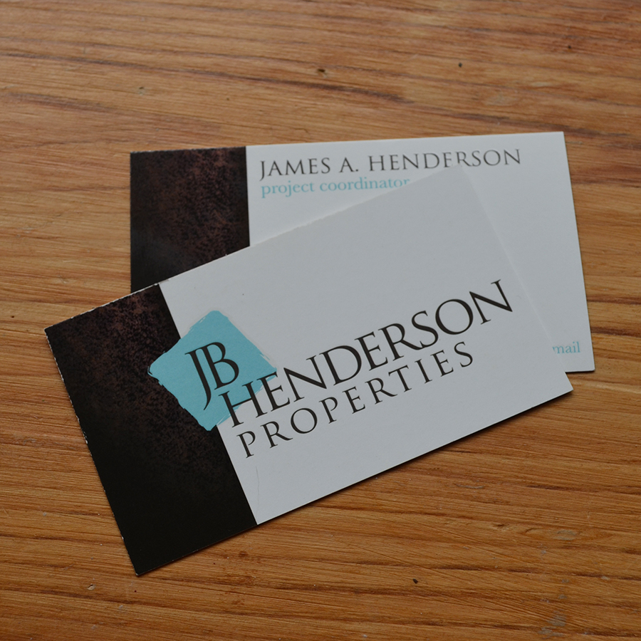 JB Henderson Properties Business Card Design