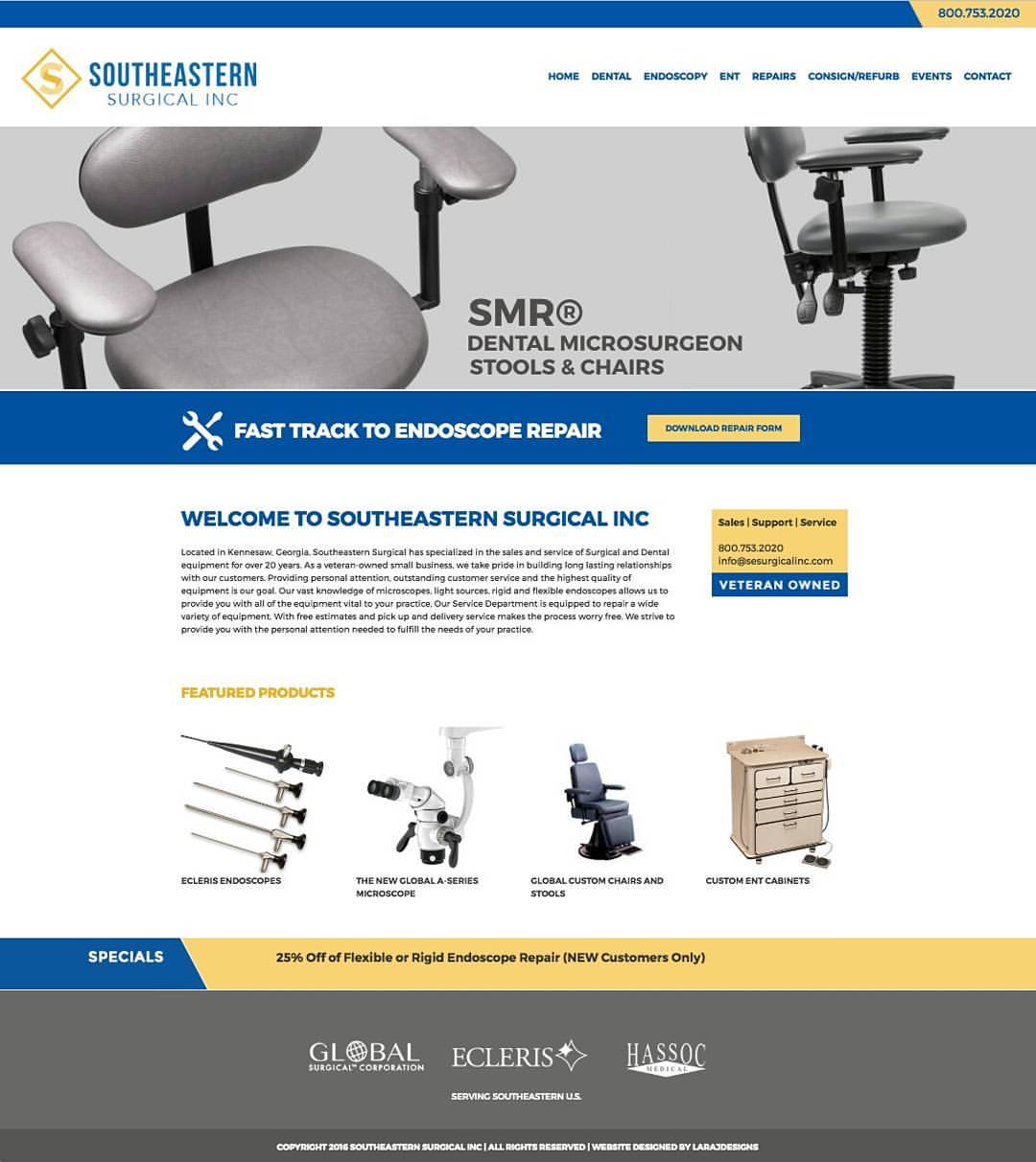 Southeastern Surgical Inc. Website Design