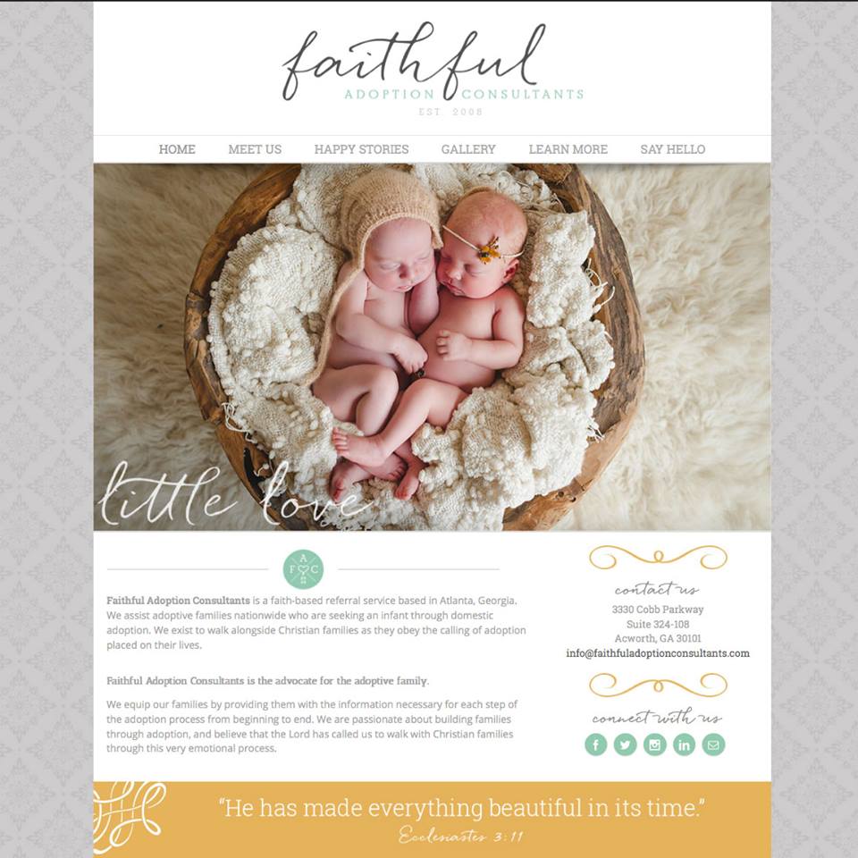 Faithful Adoption Consultants Website Design