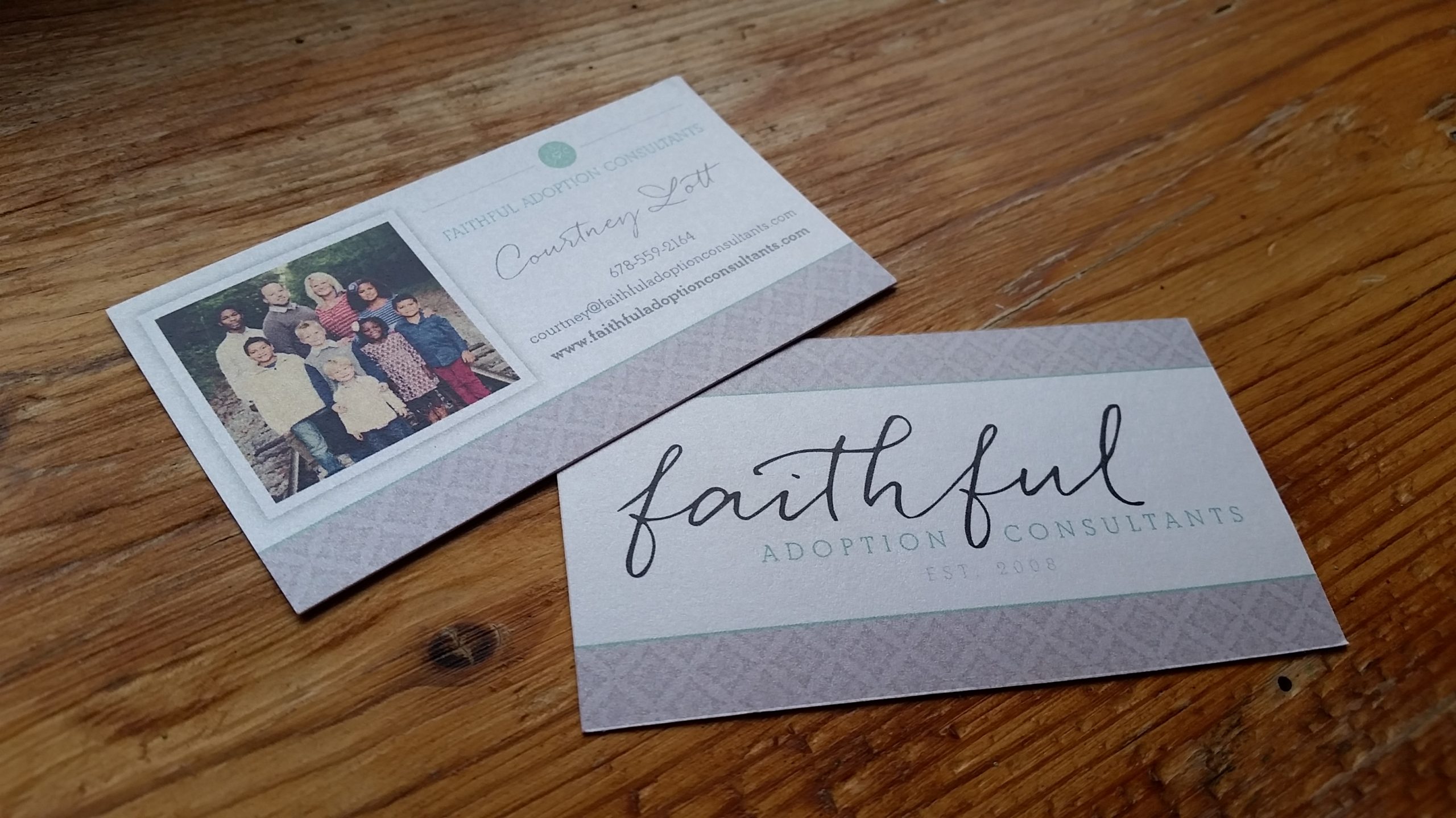 Faithful Adoption Consultants Business Card Design