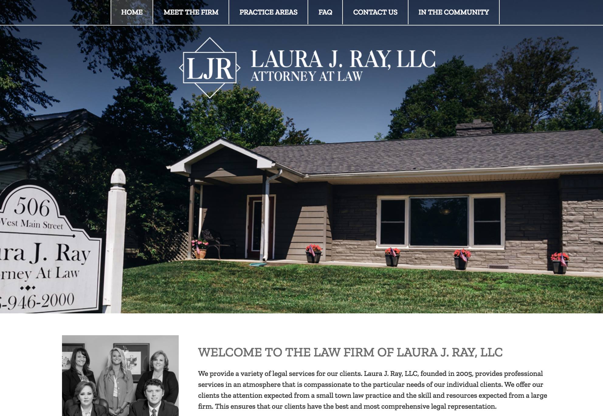 Laura J. Ray, LLC, Attorney At Law Website Design