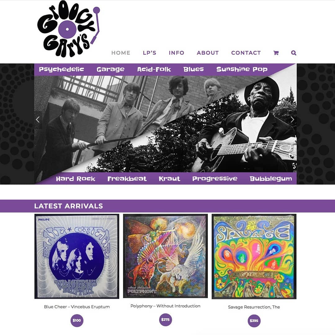 Groovy Gary's Website Design