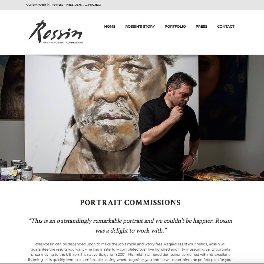 Rossin Fine Art Website Design