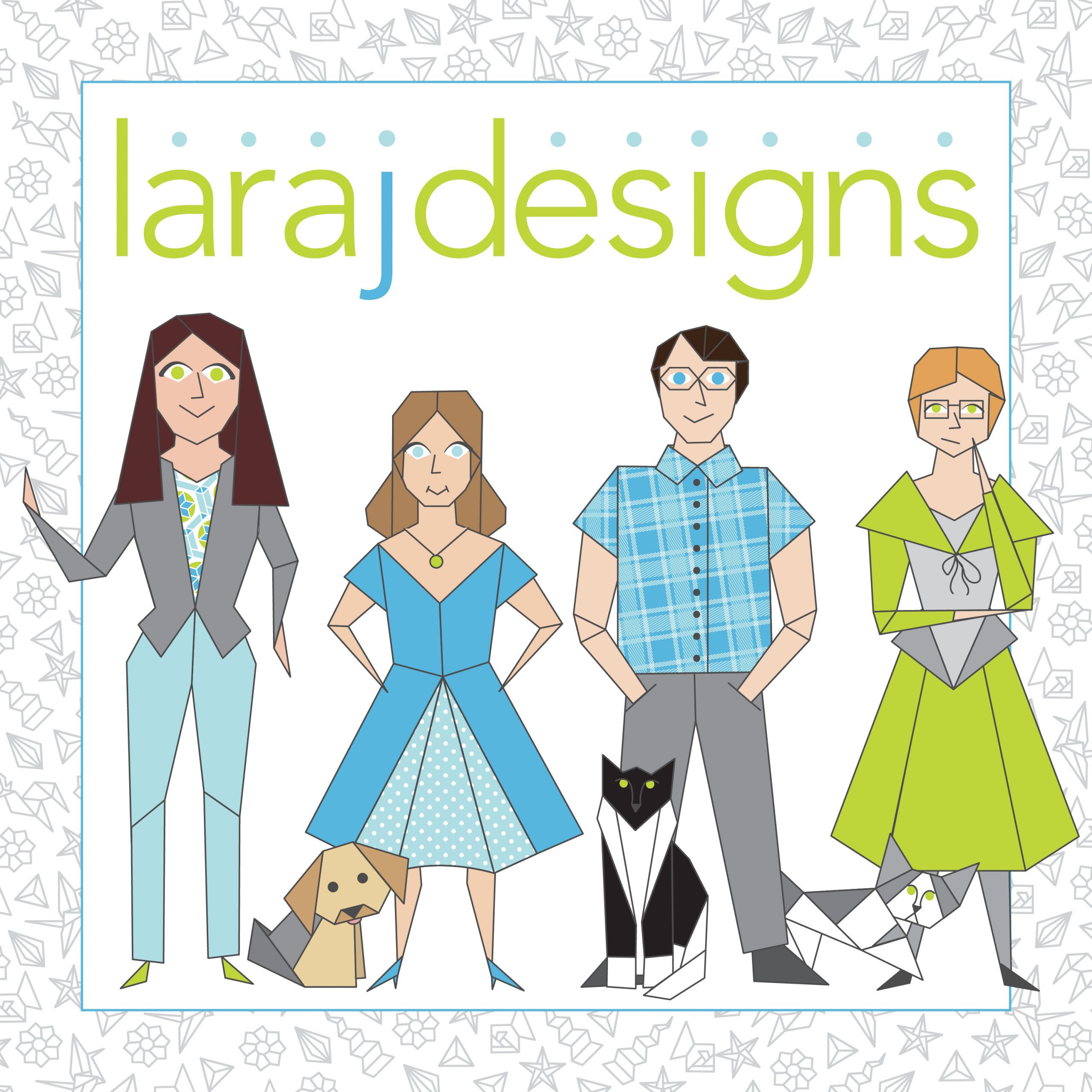 Lara J Designs Origami digital Illustration