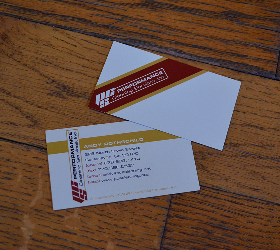 Performance Cleaning Services, Inc. Business Card Design