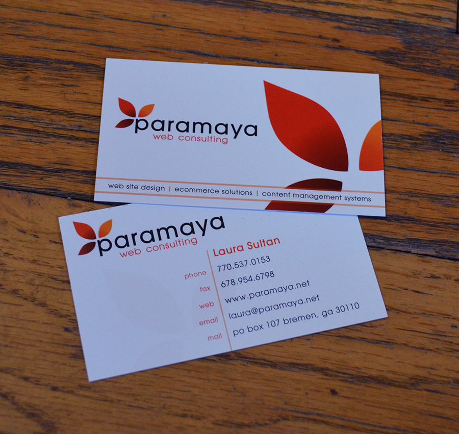 Paramaya Web Consulting Business Card Design