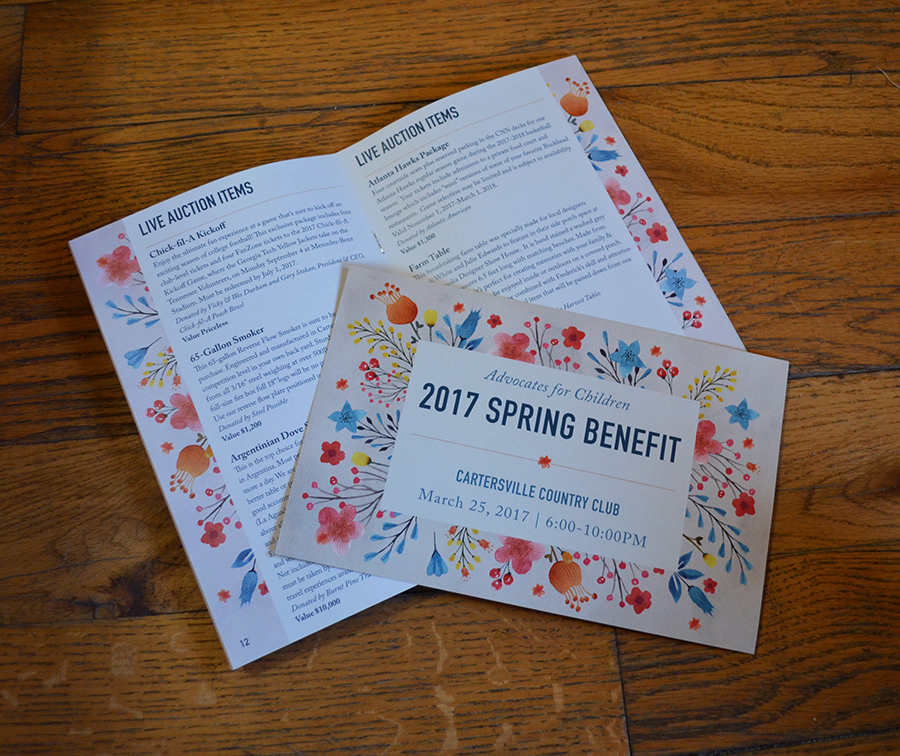Advocates for Children 2017 Spring Benefit Program Guide and Invitation Design