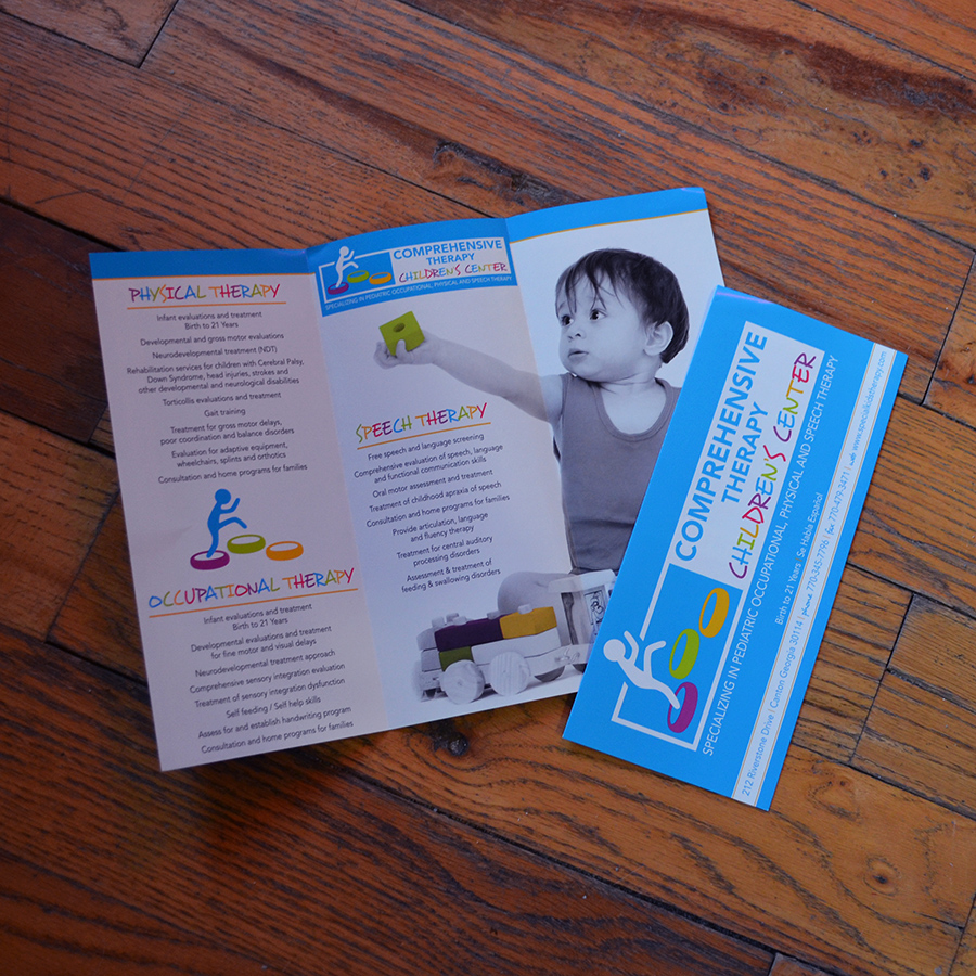 Comprehensive Therapy Children's Center Trifold Brochure Design