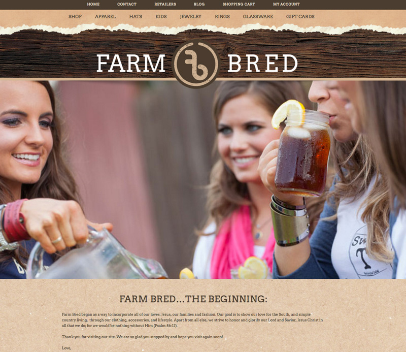 Farm Bred Website Design