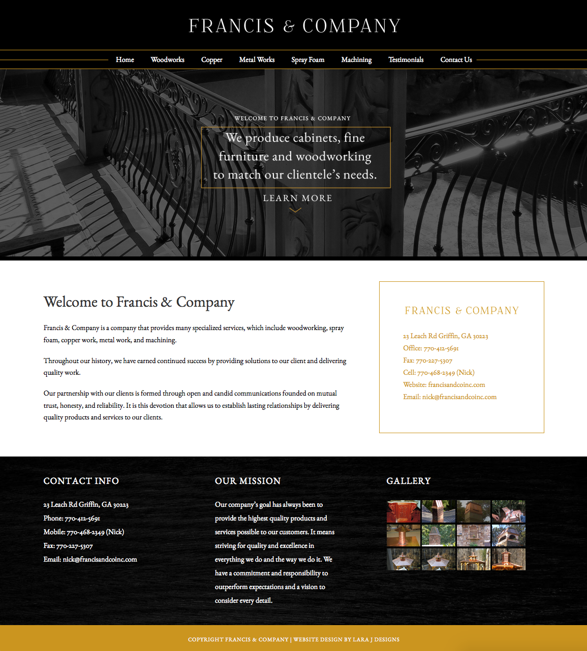Francis & Company Website Design