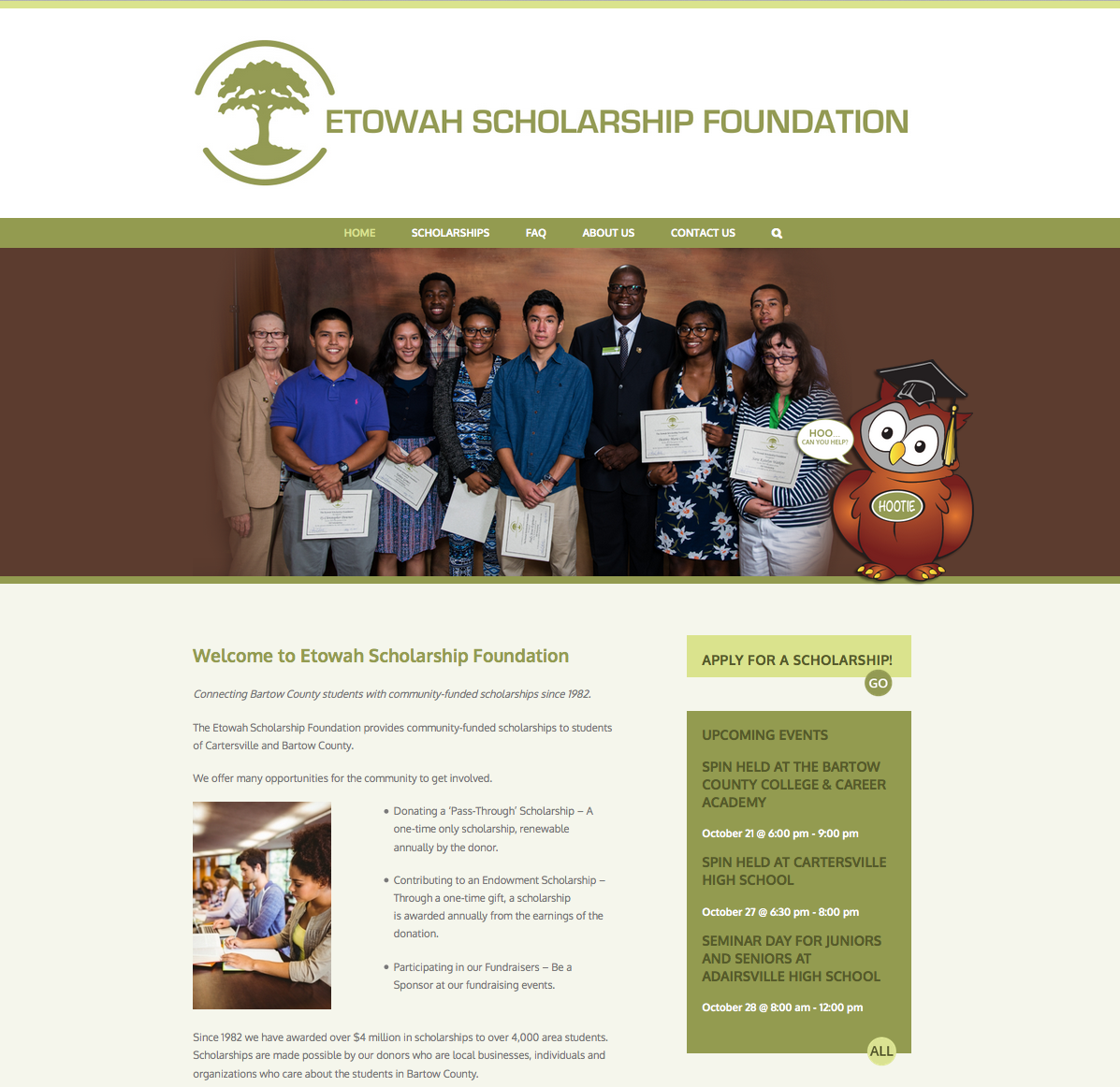 Etowah Scholarship Foundation Website Design