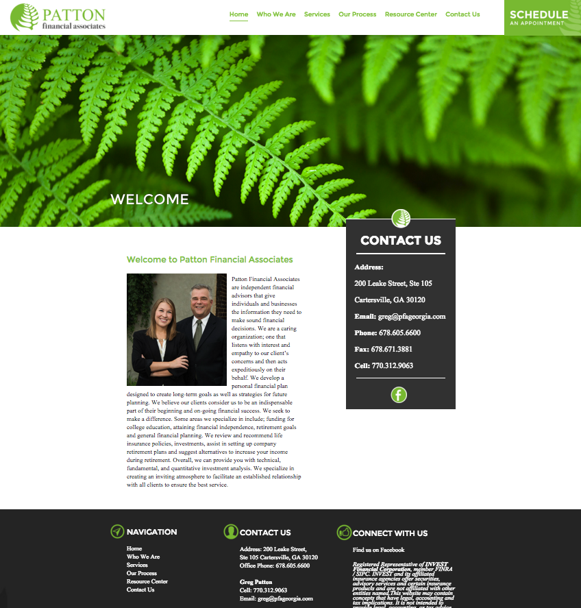 Patton financial Website Design