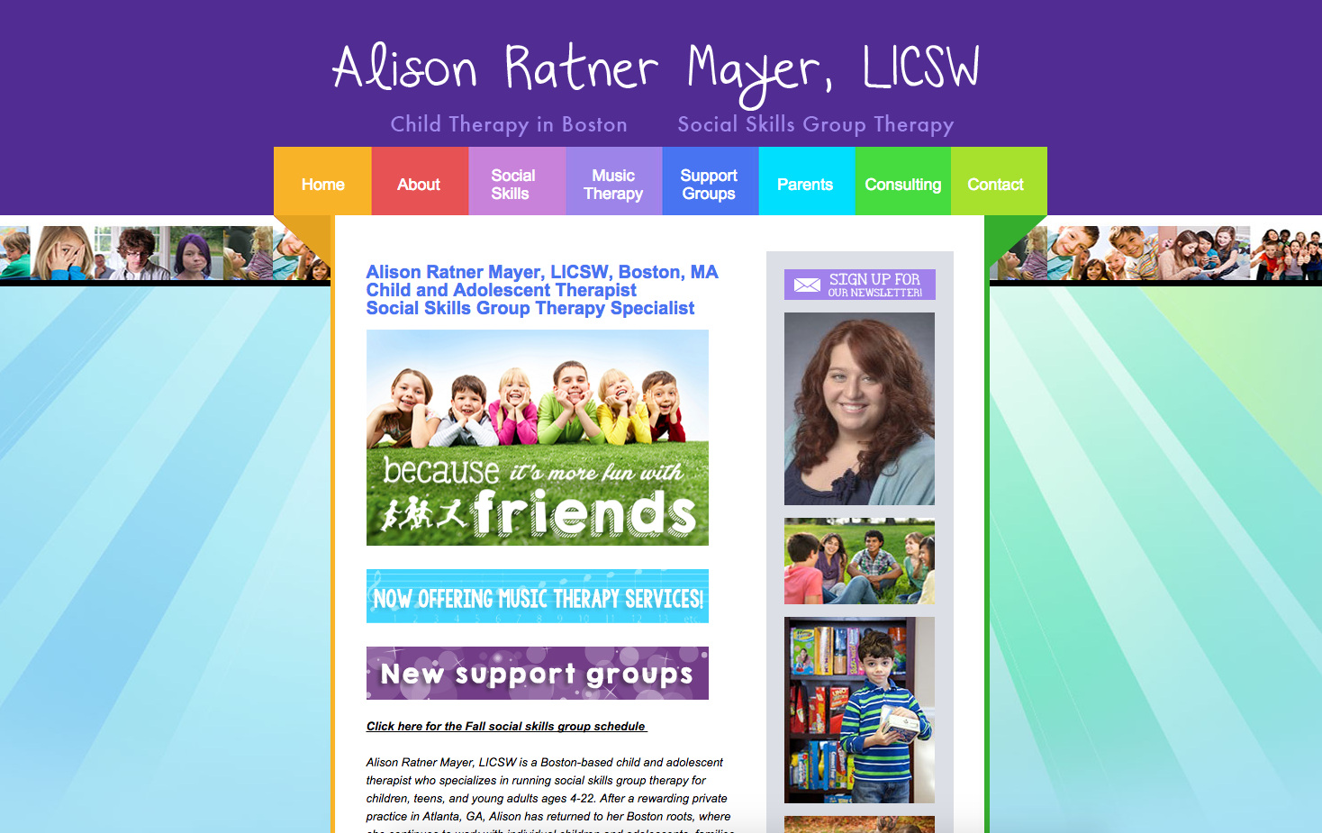 Alison Ratner Mayer, LICSW Website Design