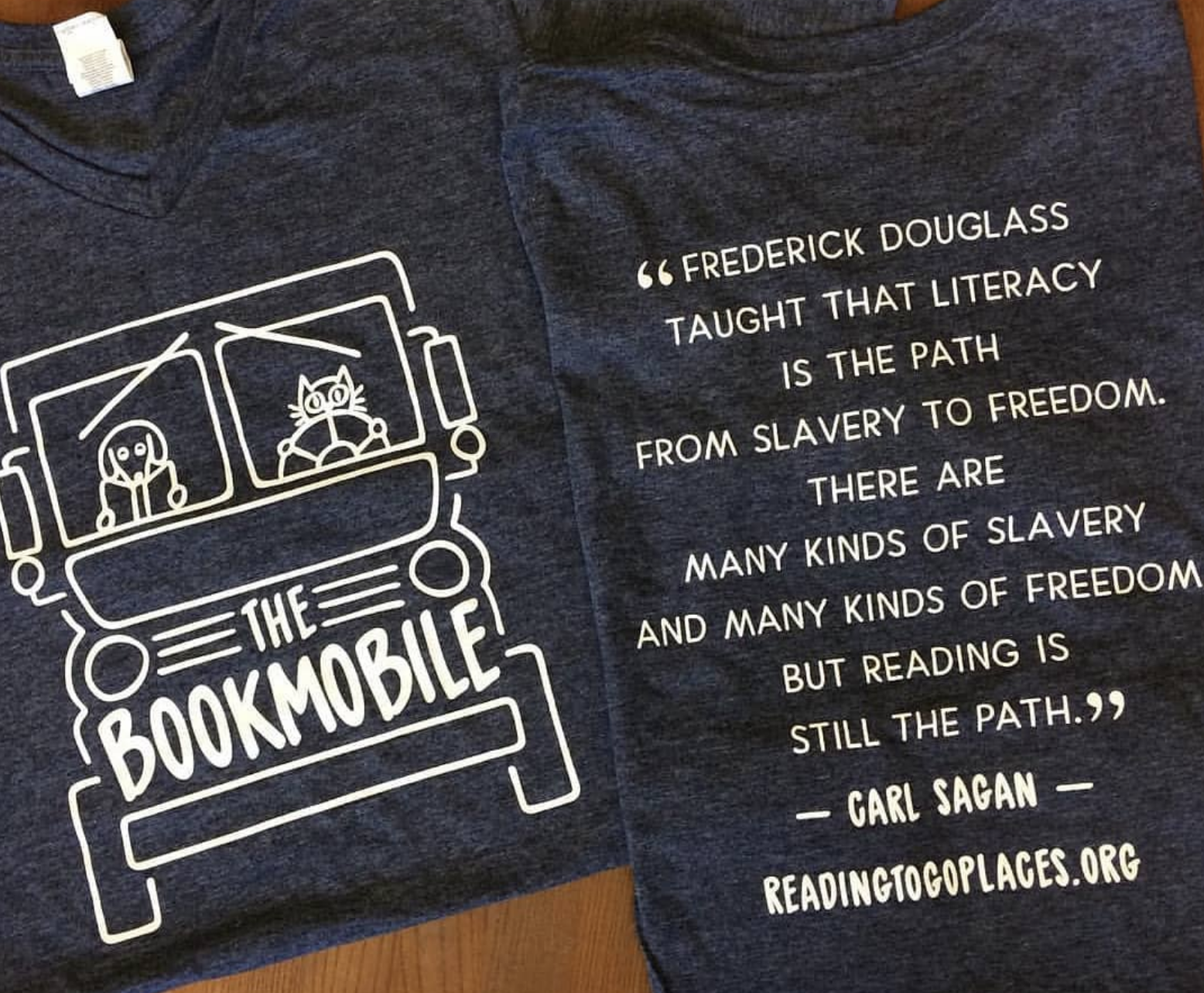The Bookmobile T-shirt Design with quote