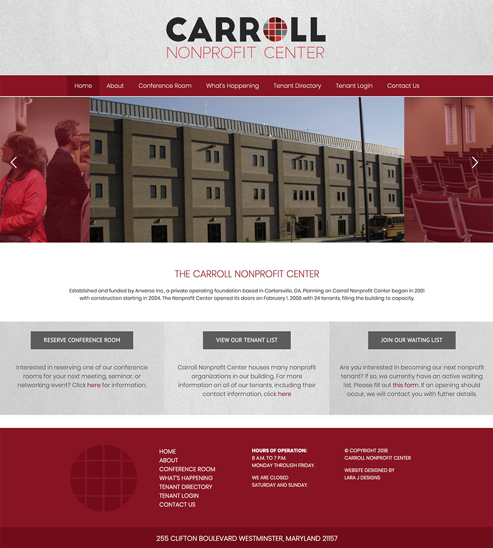 Carrol Nonprofit Center Website Design