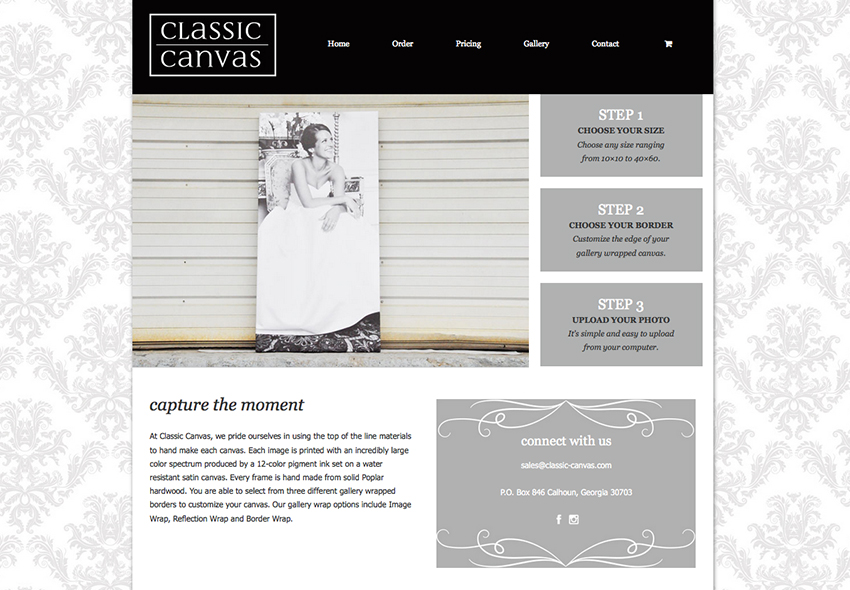 Classic Canvas Website Design