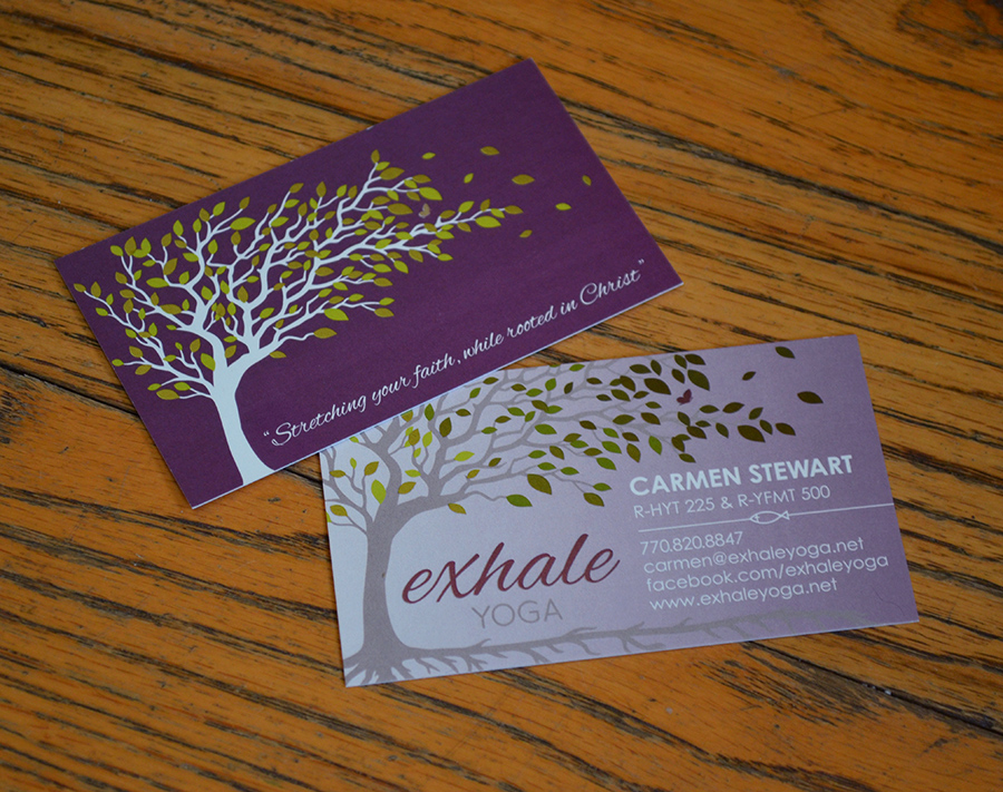 Exhale Yoga Busines Card Design