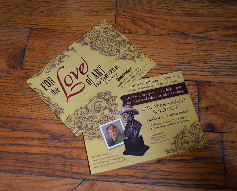 for the love of art Gala and Art Auction Invitation Design