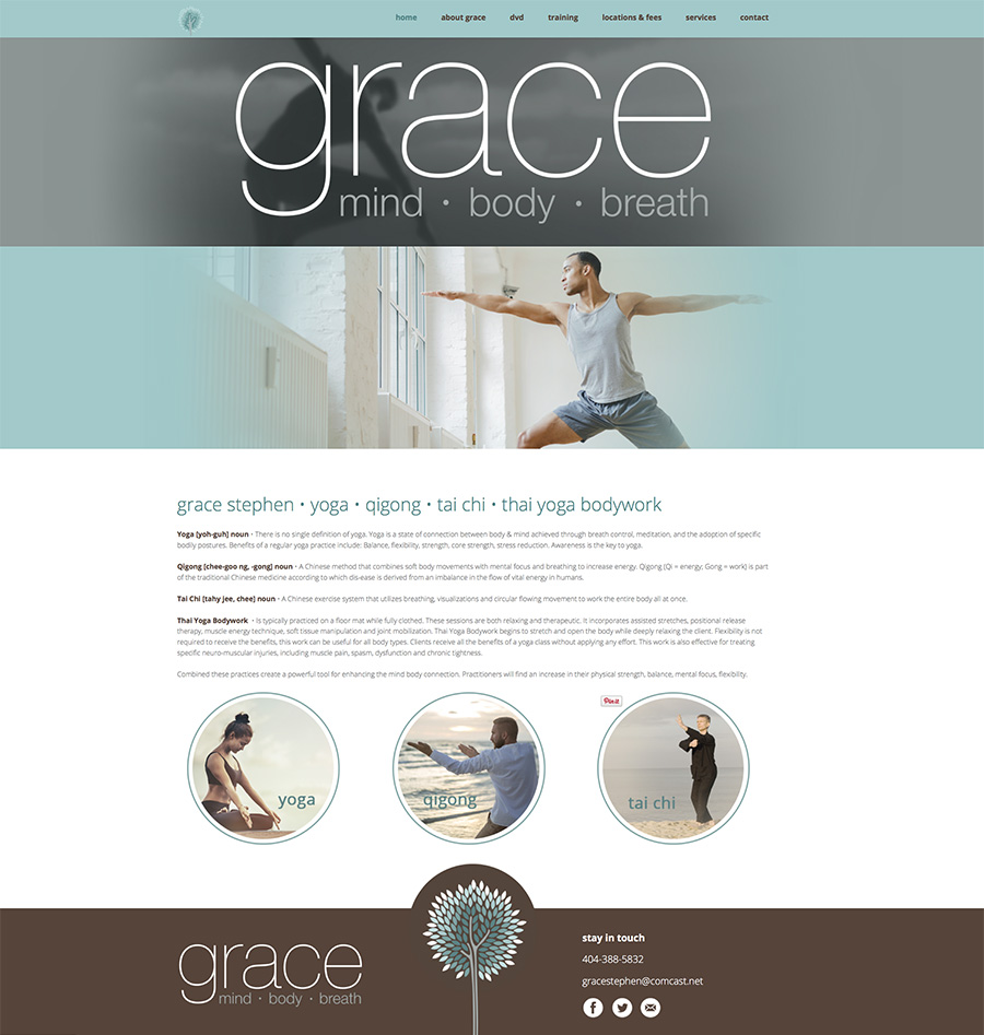 Grace Mind Body Breath Website Design