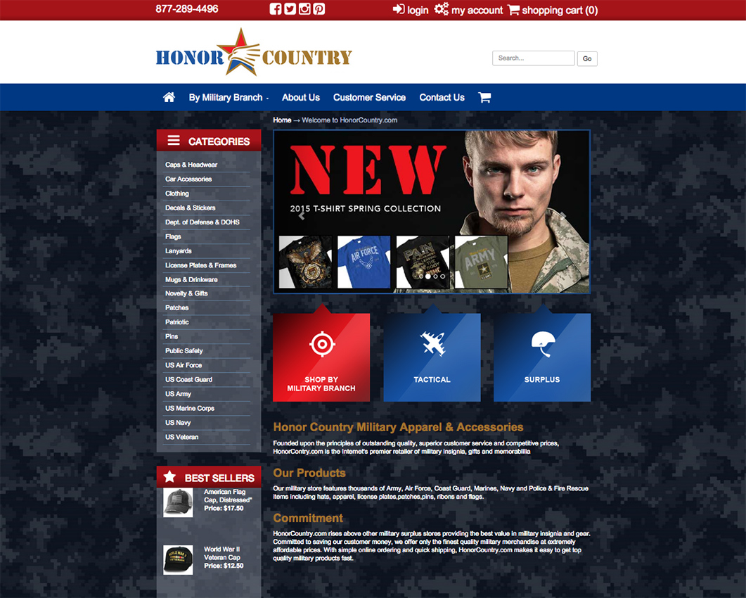Honor Country Website Design