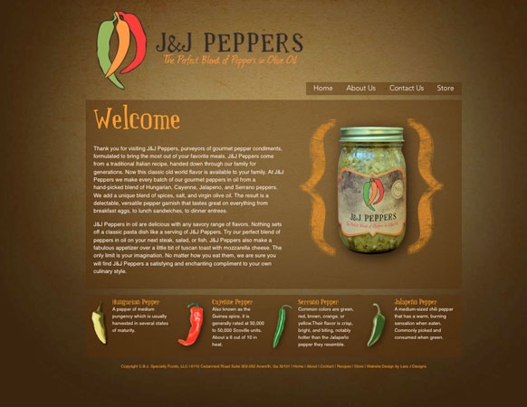 J & J Peppers Website Design