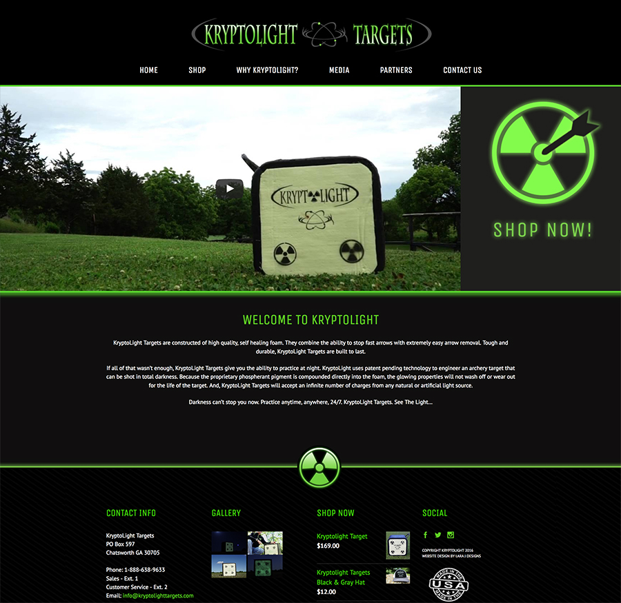 Kryptolight Targets Website Design