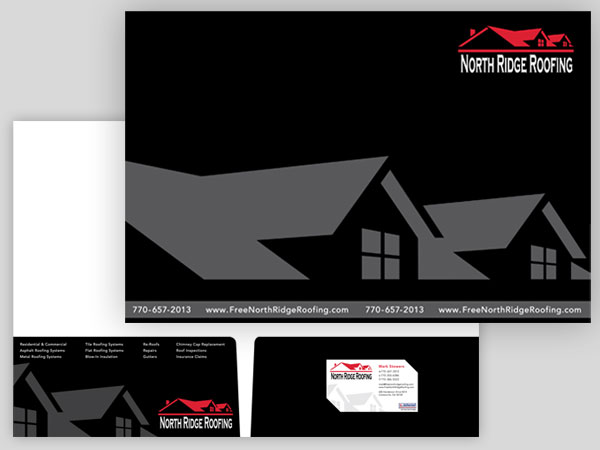 North Ridge Roofing Folder Design