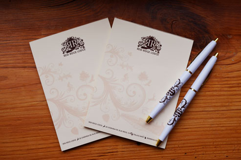 Reid Ridge Lodge Notepad and Pen Design