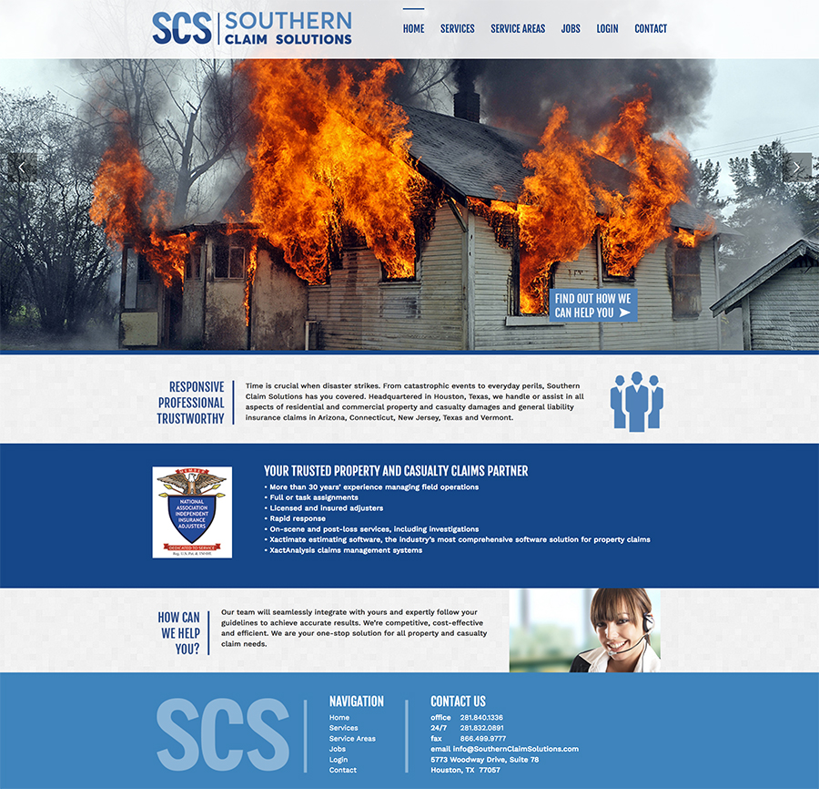 Southern Claim Solutions Website Design