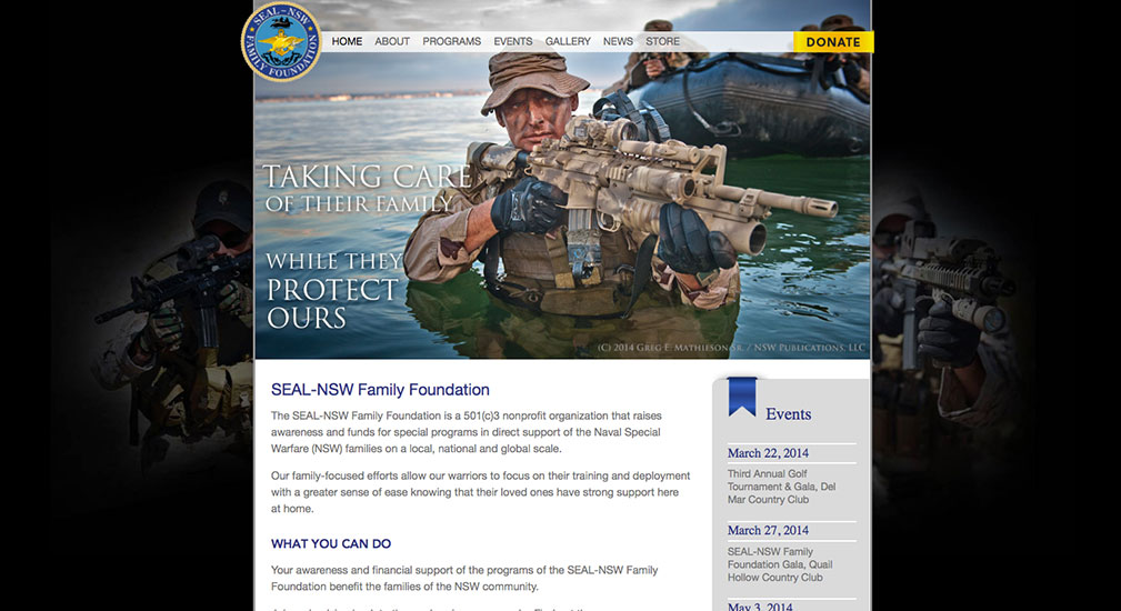 SEAL-NSW Family Foundation Website Design