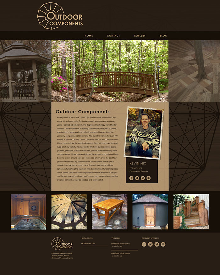 Outdoor Components Website Home Page Design
