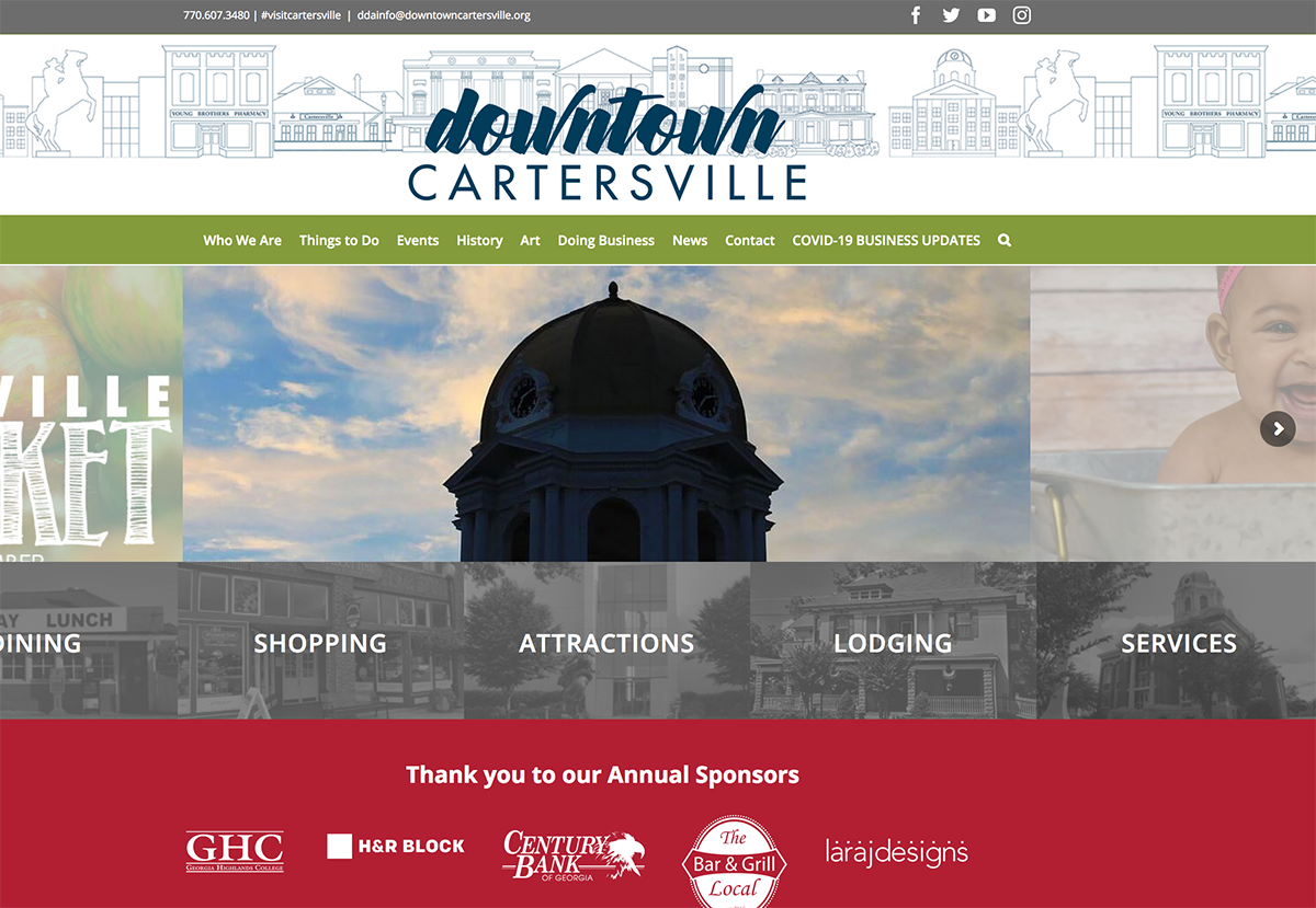 Cartersville Downtown Development Authority Website Design