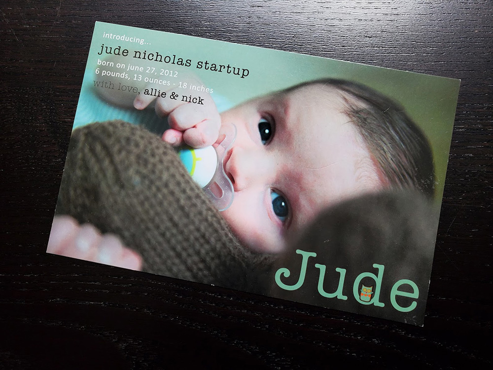 Custom Baby Announcement Card Design