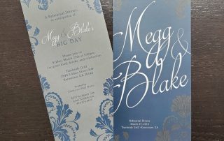 Custom Wedding Invitation Card with silver foil Design
