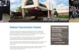 Convention Center Venue Website Design for City of Dalton