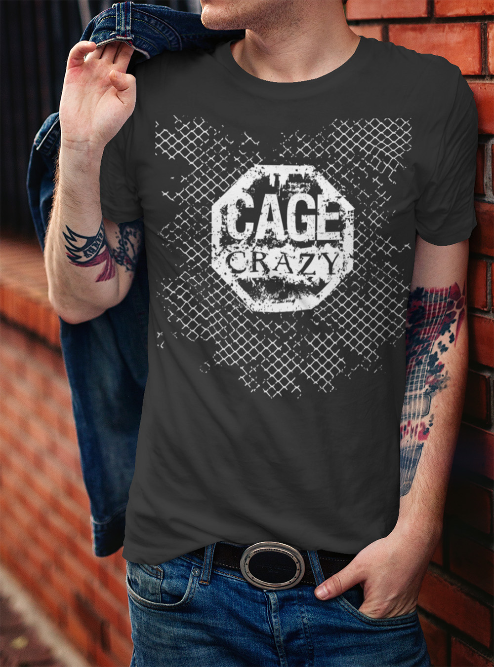 cage crazy t-shirt design