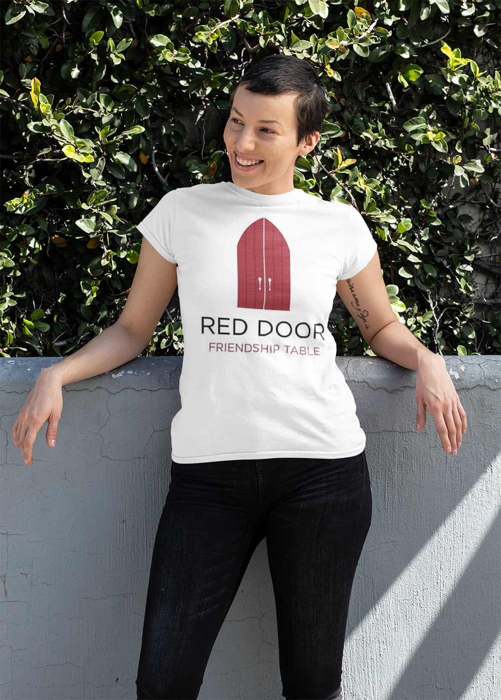 Red Door Friendship Table T-shirt Design
