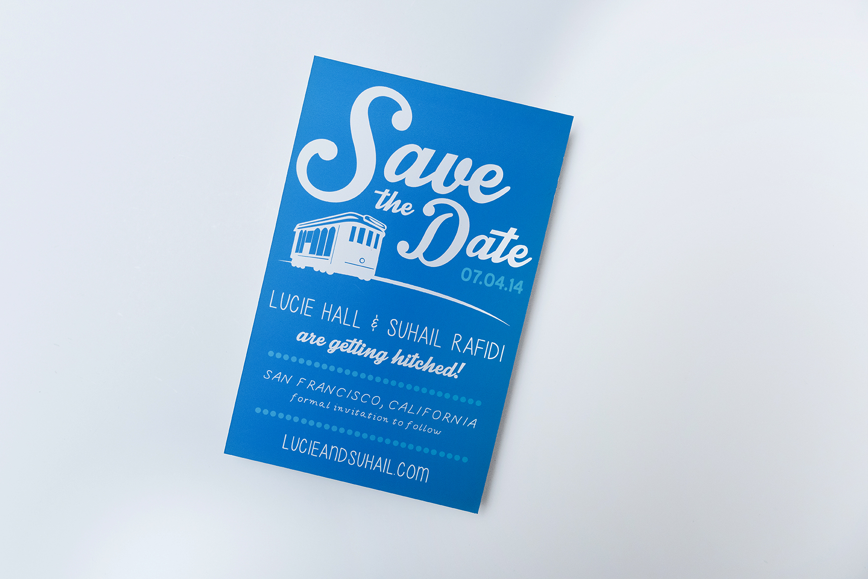 Save the Date Wedding Invitation California with Illustration Typography Design