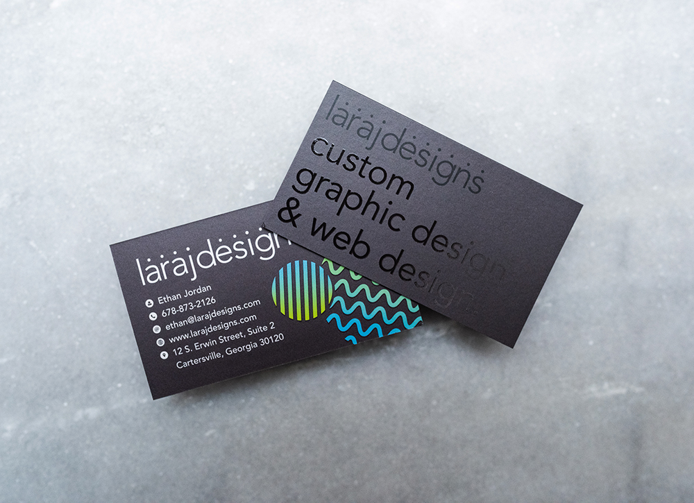 Lara J Designs Business Card Design with Spot Gloss