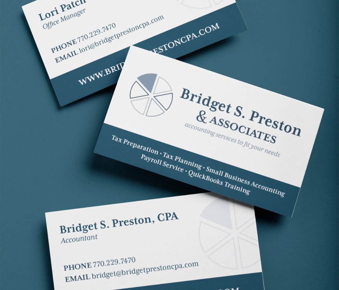 Business Card Design for Bridget S. Preston & Associates