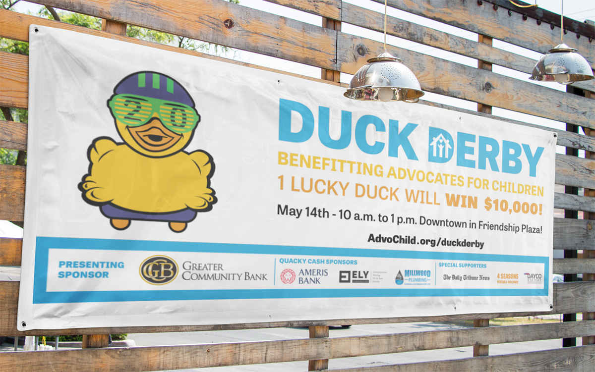 Duck Derby Cartersville Banner Graphic Design