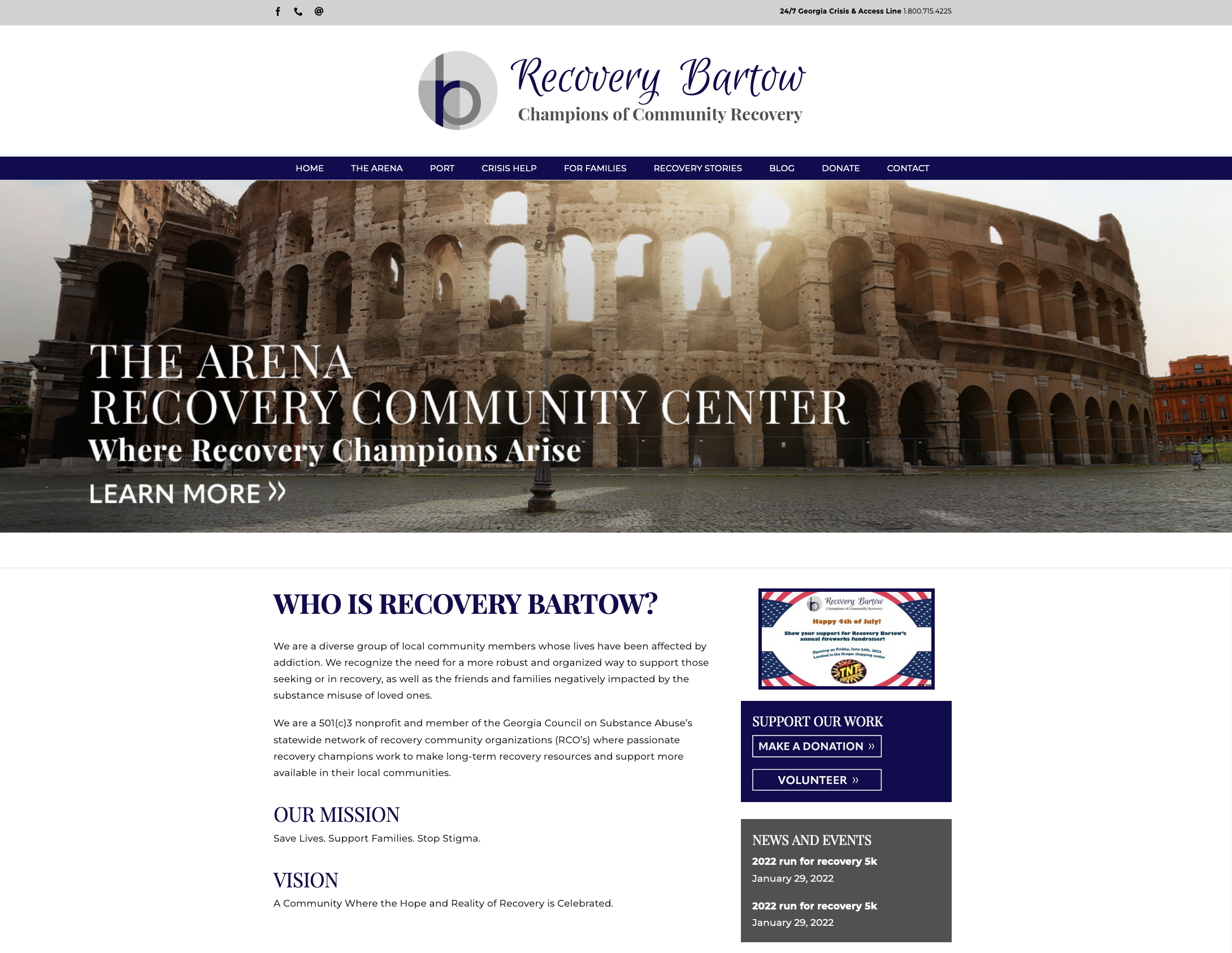 Recovery Bartow Website Design