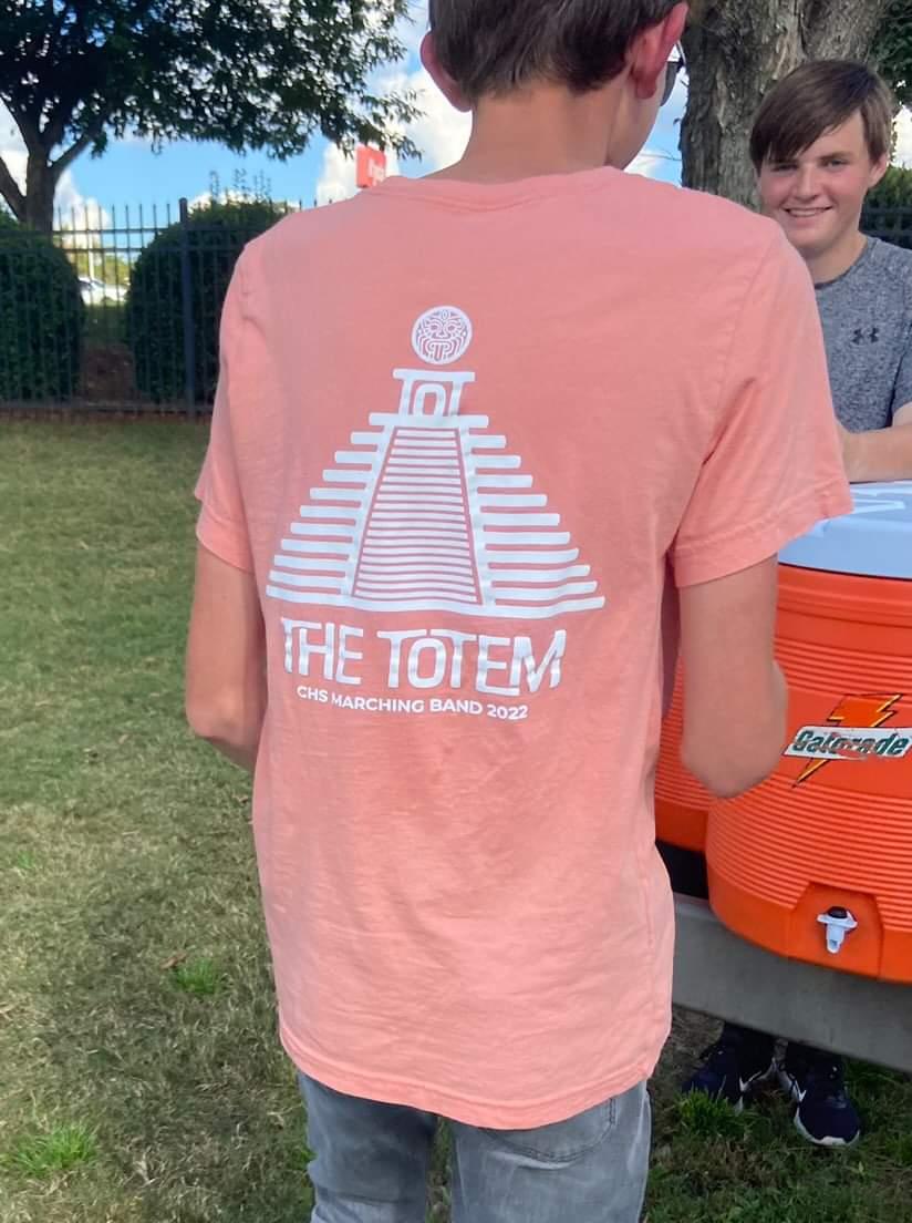 the totem cartersville high school marching band t shirt
