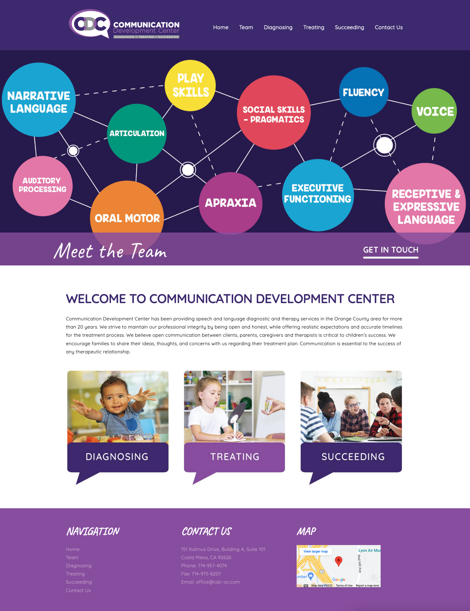 communication development center website design