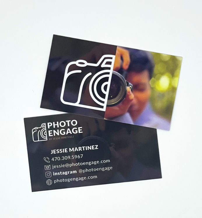 Logo and Business Card Design for Photo Engage by Jessie Martinez