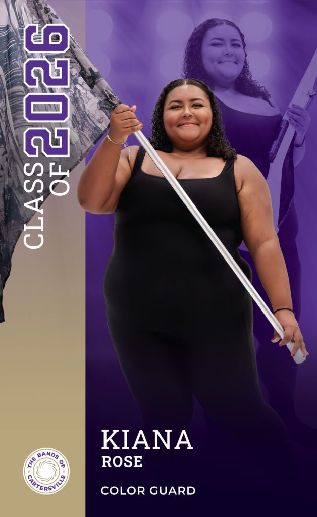 Custom Marching Band Senior Banner for Cartersville High School Color Guard