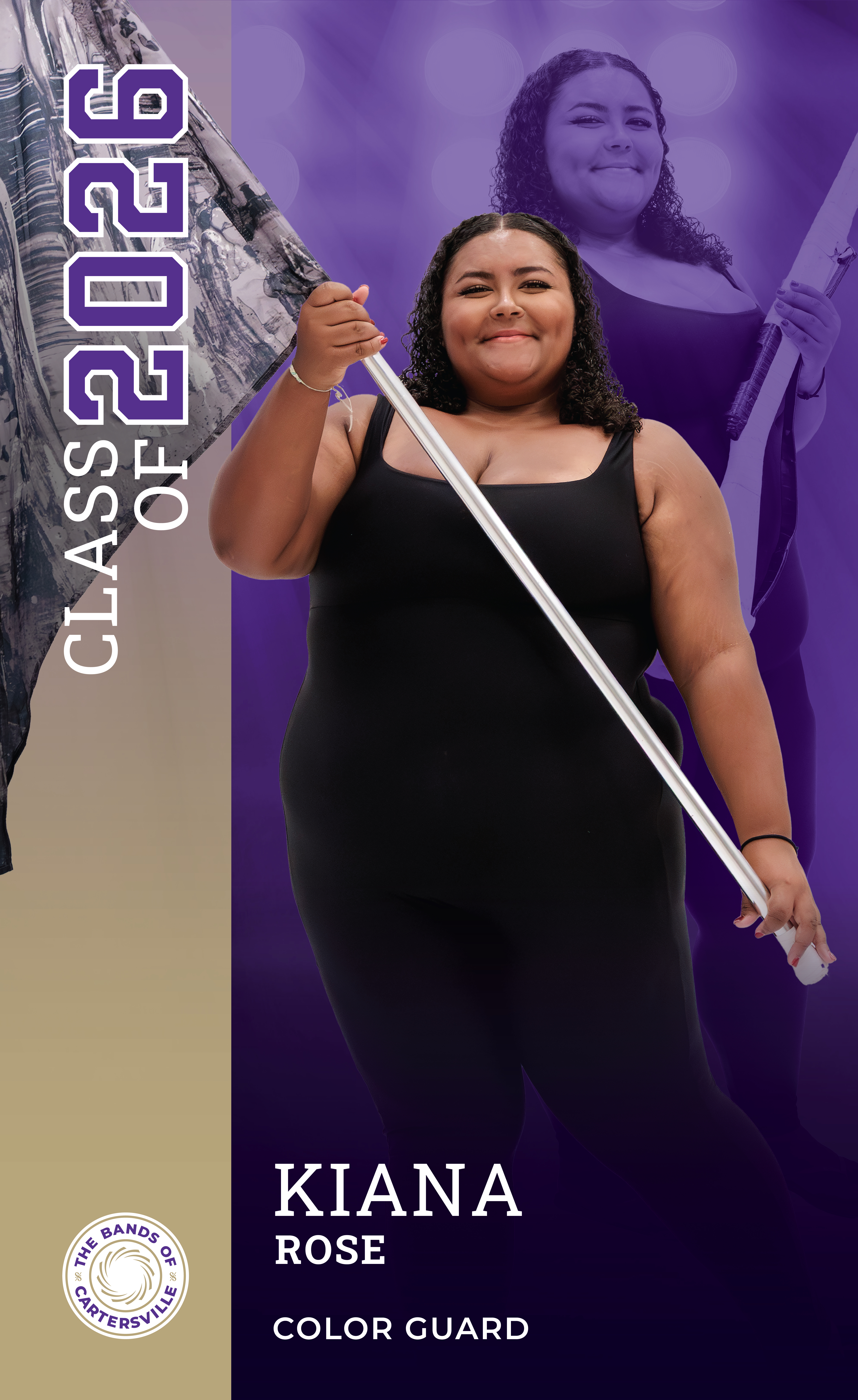 Custom Marching Band Senior Banner for Cartersville High School Color Guard Custom Marching Band Senior Banner for Cartersville High School Color Guard