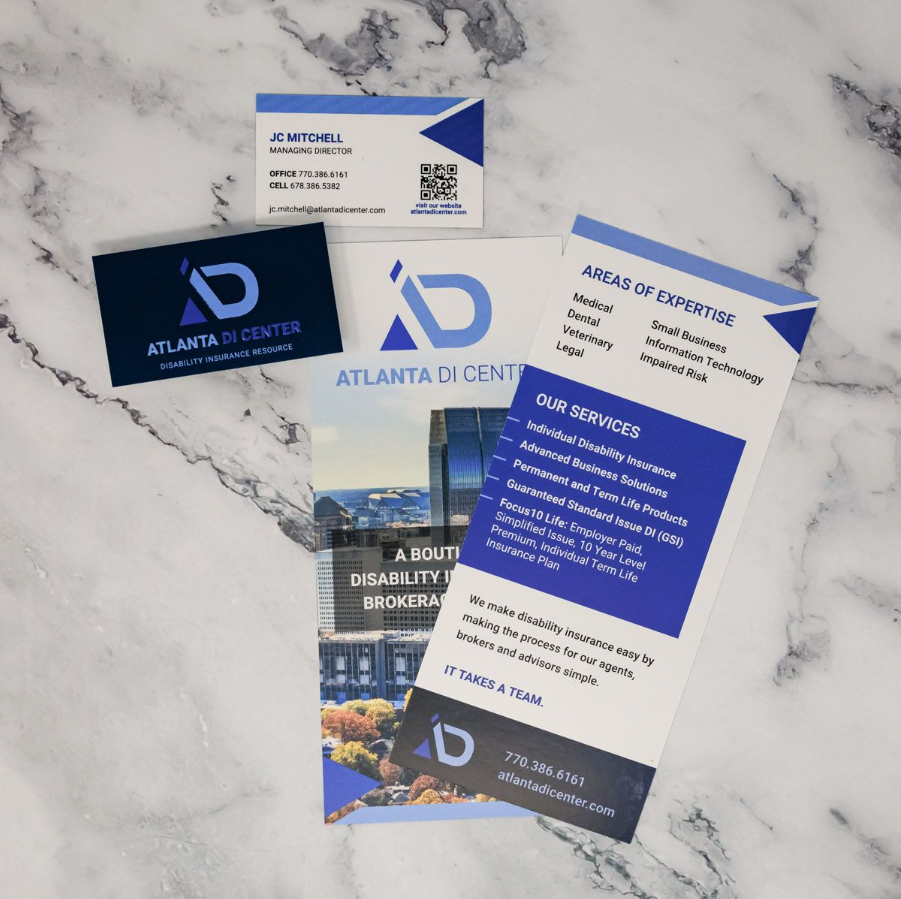 Atlanta DI Center Business Card and Rack Card Design