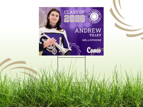 Cartersville Marching Band Senior Yard Sign
